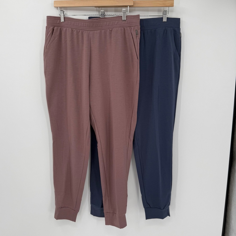 NWT Eddie Bauer 2 Pack Lounge Jogger Pants‎ Mauve Blue Women's Large